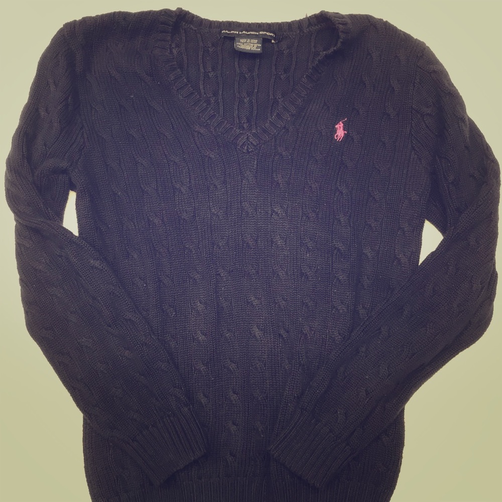 Ralph Lauren knitted v neck sweater